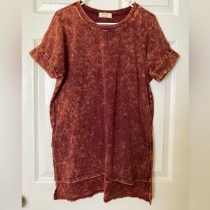 ✨ 3/$15 Zenana Mineral Wash Tunic Top - Golden Mustard
